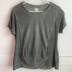 Emberley Gray Green Short Sleeve Sweatshirt